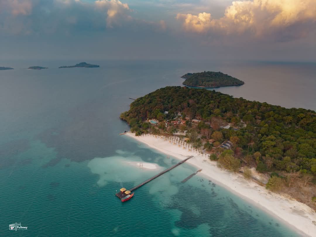 Tropical island paradise in Southeast Asia